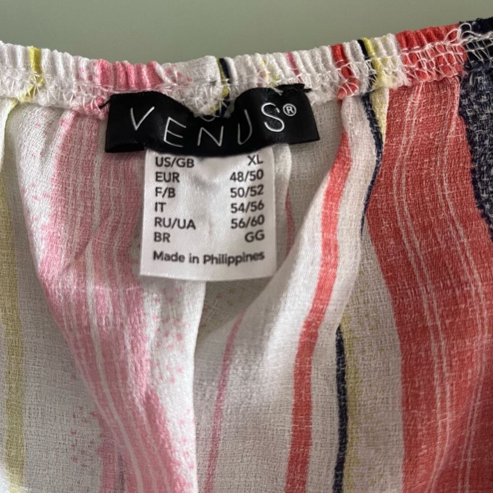 VENUS Blouse Top Women XL off shoulder ruff sleeve - Picture 12 of 14
